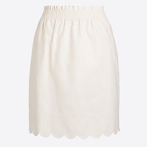 J.Crew Factory - Scalloped Sidewalk Skirt - Pockets - Linen Blend